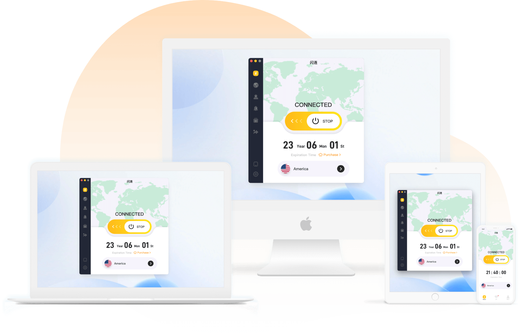 LightningX VPN|闪连VPN-多设备登录,一个账号全家享